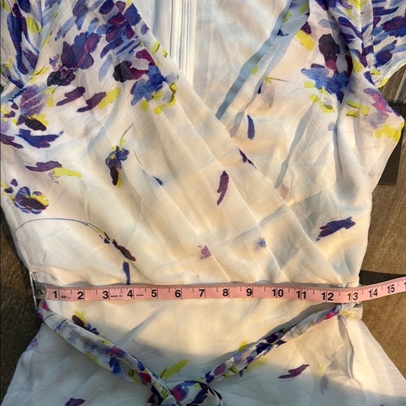 Dkny White and Pink Asymmetrical Ruffled Sundress - Picture 8 of 9